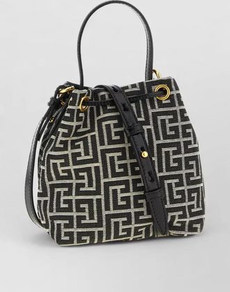 Balmain pulse mini jacquard bucket bag