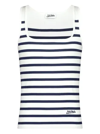 Jean Paul Gaultier Sailor striped tank top - White