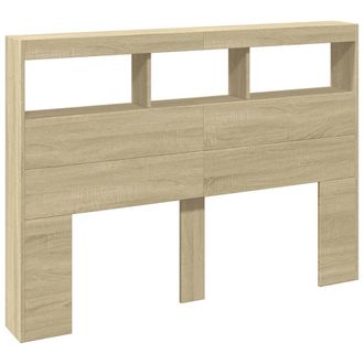 vidaXL Cabecero De Cama Con Led Roble Sonoma 140x17x102 Cm Vidaxl