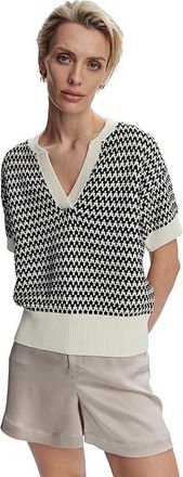 Varley Dora Knit Top Womens Sweatshirt Egret : XXS, Cotton