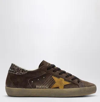 Golden Goose Sneaker Super-Star marrone/ocra in suede