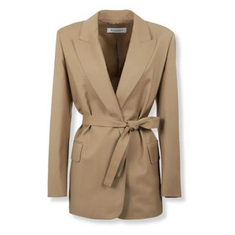 Max Mara Jassen, Dames, Bruin, M, Wol, Talento Blazer