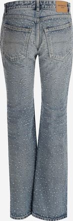 Balenciaga Womens Jeans Low-Rise Distressed Denim Cotton