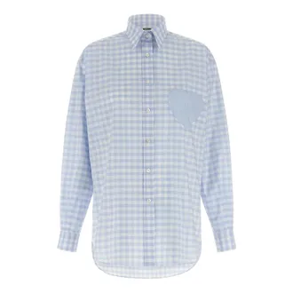 Moschino Long Shirt - female - Moschino - Shirts - Blue - XS - Blouses & Shirts