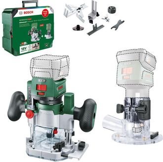 Bosch Fresadora A Bater&iacute;a Advancedtrimrouter 18v-8 (para Bordes Fresares, Ranuras Y Motivos Creativos Incluye 2 Bases Fresado + Accesorios Sistema 18v Motor