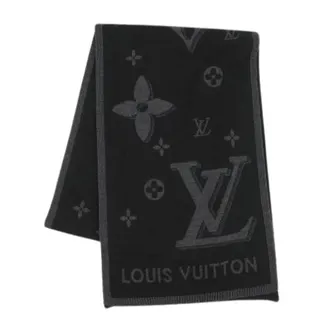 Louis Vuitton Pre-owned Wool Scarf - unisex - Louis Vuitton Vintage - Vintage Scarves - Black - ONE SIZE - Pre-owned