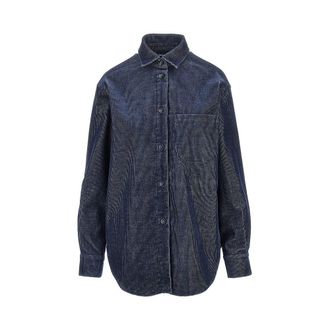 Emporio Armani Corduroy shirt with Eagle embroidery Woman 40