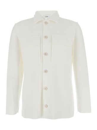 Lardini White Regular Shirt Jacket