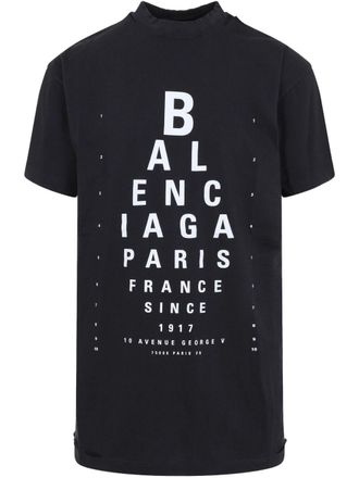 Balenciaga Womens Logo-Print T-Shirt