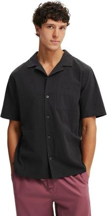 Cotton On Mens Riviera Short Sleeve Shirt in Faded Black at Nordstrom, Size X-Small