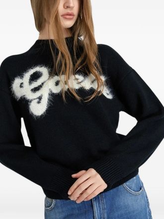 Gaëlle Paris logo detail sweater - Zwart