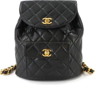 Chanel Black Leather Backpack (Pre-Owned)