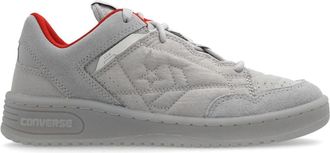 Converse stitched pattern lace-up sneakers - women - Suede/Rubber/Fabric - 6.5 - Grey