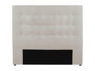 Vente-Unique Cabecero capiton&eacute; 180 cm - Tela - Beige - FRANCESCO