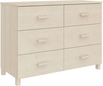 vidaXL Vidaxl - Aparador hamar madera de pino maciza marrón miel 113x40x80 cm