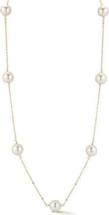 Glaze Jewelry 8mm Freshwater Pearl Station Necklace in Gold at Nordstrom Rack