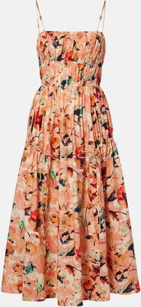 Ulla Johnson Vidri floral cotton poplin midi dress