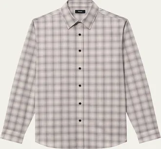 Theory Mens Irving Check Sport Shirt