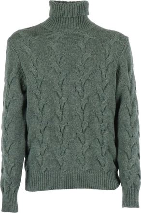 FILIPPO DE LAURENTIIS cable-knit roll-neck sweater - Green