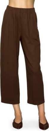 Melloday Brushed Crop Pants in Chocolate at Nordstrom Rack, Size Large