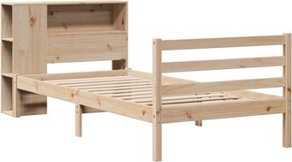 vidaXL Bookcase Bed without Mattress 90x200 cm Solid Wood Pine Vidaxl