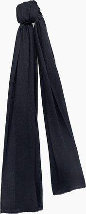 James Lakeland Womens Navy 2-ply Cashmere Scarf - Black