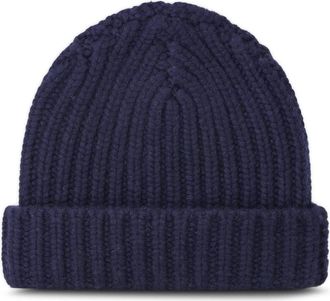 Warm-Me Handgemaakte Kasjmier Muts - Heren - Hoeden - Blauw - ONE Size - Kasjmier - Accessoires