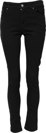 Dolce & Gabbana Womens Black Cotton Skinny Mid Waist Denim Jeans Elastane Clothing