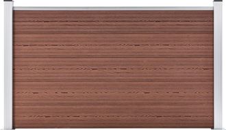 vidaXL Vidaxl Pannello Di Recinzione In Wpc 180x105 Cm Marrone