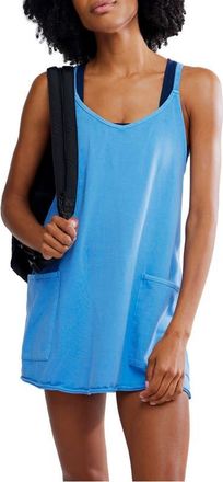 Free People FP Movement Hot Shot Mini Sport Dress in Riviera Blue at Nordstrom, Size Large
