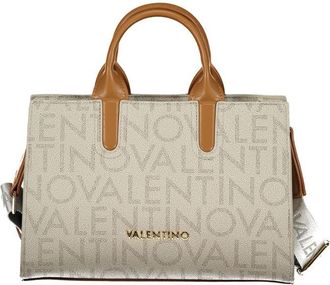 Mario Valentino Beige Polyurethane Womens Bag with Handles and Womens Pocket