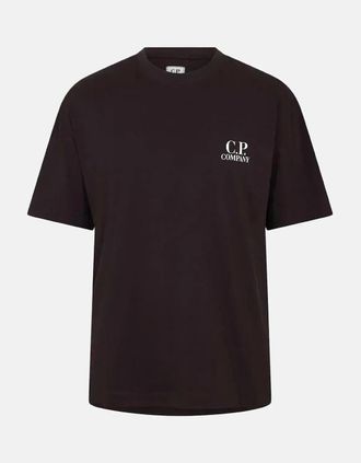 C.P. Company Mens CP COMPANY MENS 30/1 JERSEY BACK LOGO T-SHIRT BLACK - Size: 38