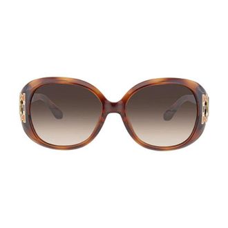 Ferragamo SF668001 Tortoiseshell Oval Sunglasses - Brown