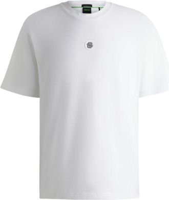 BOSS Stretch-cotton T-shirt with Double B monogram