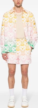 Casablanca Mens Gradient Monogram Towelling Track S - White Cotton - Size Medium