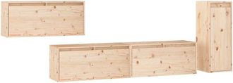 vidaXL Vidaxl - tv Cabinets 4 pcs Solid Wood Pine
