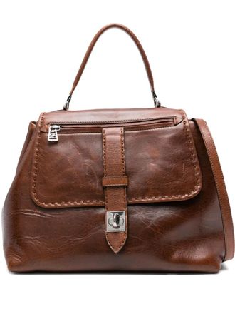 Ermanno Scervino Liza top-handle leather shoulder bag - Brown