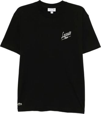 Lacoste T-shirt con stampa logo - Nero