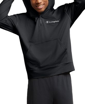 Champion Mens Quarter Zip Fitness Hoodie
