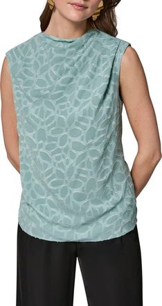 DKNY Gathered Texture Sleeveless Top in Waterlily at Nordstrom, Size X-Large