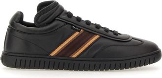 Bally Logo Sneaker 100% Kalfsleer China - Heren - Sneakers - Zwart - 39 EU - Leer - Schoenen