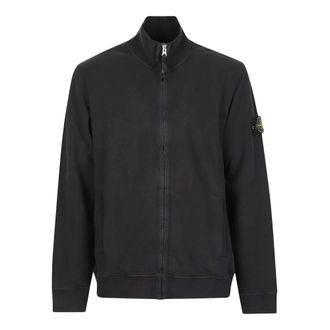 Stone Island Full Zip Sweatshirt - Heren - Sweatshirts & Hoodies - Zwart - Maat: L Katoen