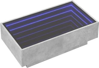 vidaXL Vidaxl - Coffee Table with led Concrete Grey 90x50x30 cm Engineered Wood
