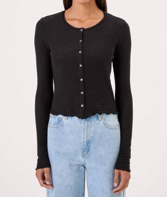 Goldie London Love Story Jacquard Cardigan In Black