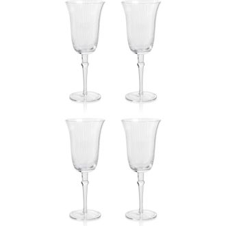 Zodax Julien Clear Optic Set of 4 Wine Glasses at Nordstrom Rack