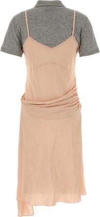Miu Miu Womens Dress Beige Exterior Silk