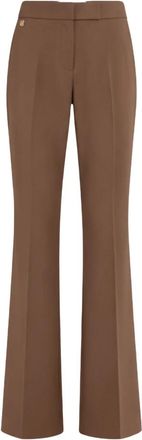 Fracomina Chino Broek - Dames - Wijde Broeken - Bruin - XL - Polyester - Broeken