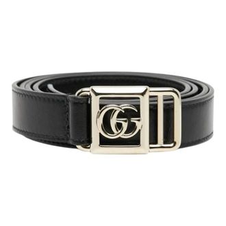 Gucci Pre-owned Vintage Leather Belt - female - Gucci Vintage - Vintage Belts - Black - ONE SIZE - Pre-owned