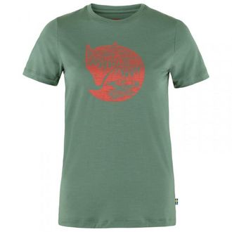 Fj&auml;llr&auml;ven Abisko Wool Fox S/S Merinoshirt f&uuml;r Damen | gr&uuml;n