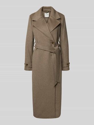 Mbym mbyM Wollmantel mit Reverskragen Modell Kasimira in Hellbraun Melange, Gr&ouml;&szlig;e XS